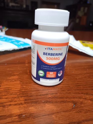 Vitamatic Berberine Supplement 500mg - 60 Vegetable Capsules photo review
